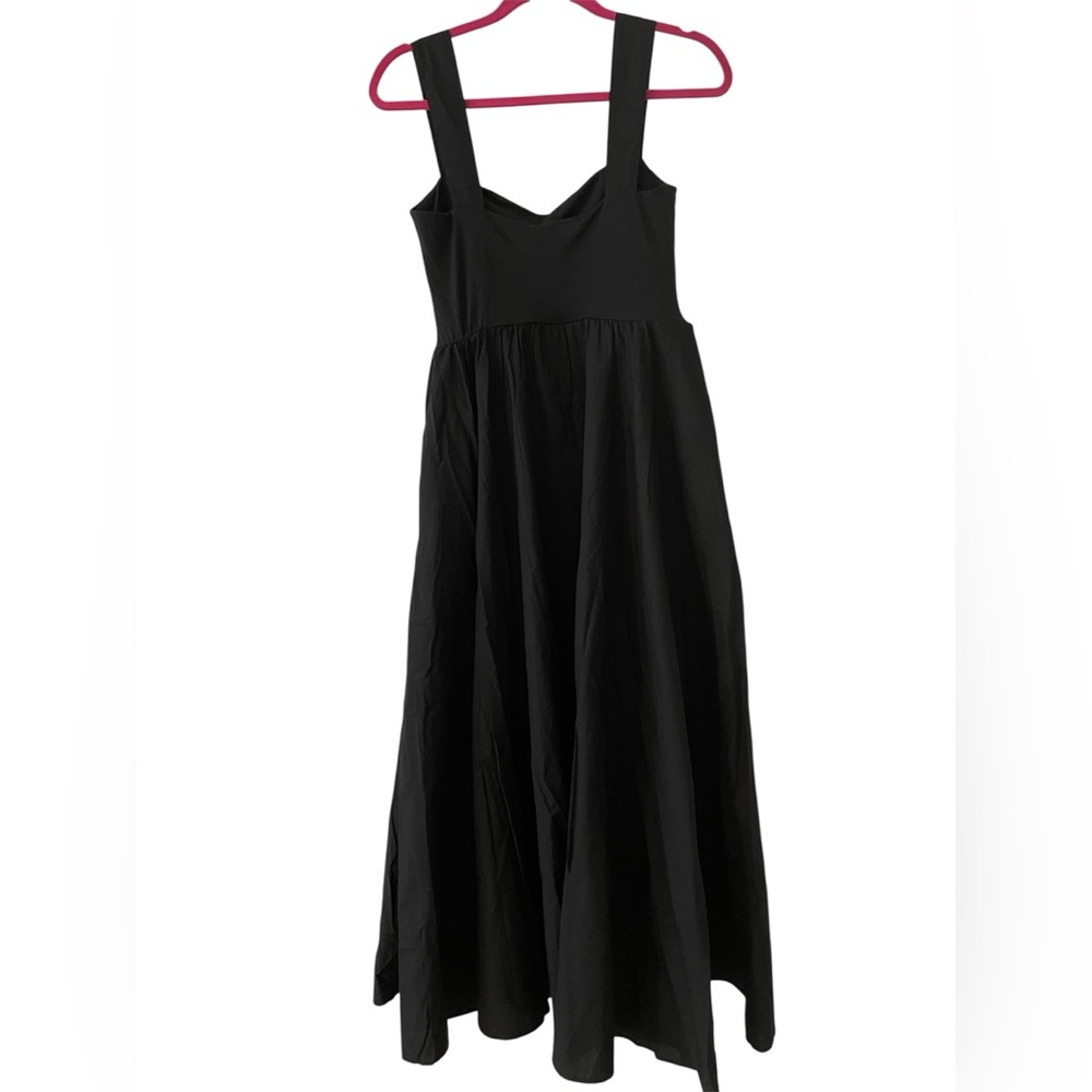 J Crew Sweetheart Mixy Tank Dress with Poplin Skirt A-Line Flowy Size S Black - Picture 7 of 10